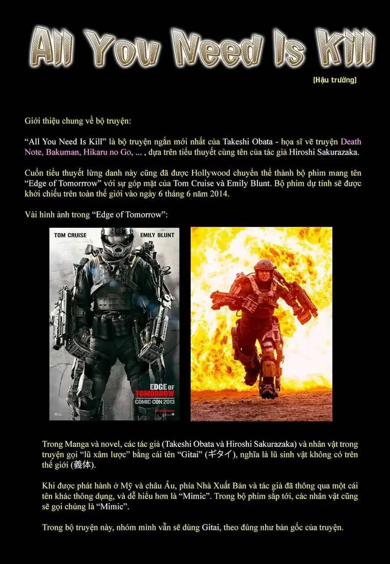 All You Need Is Kill - Chương 1
