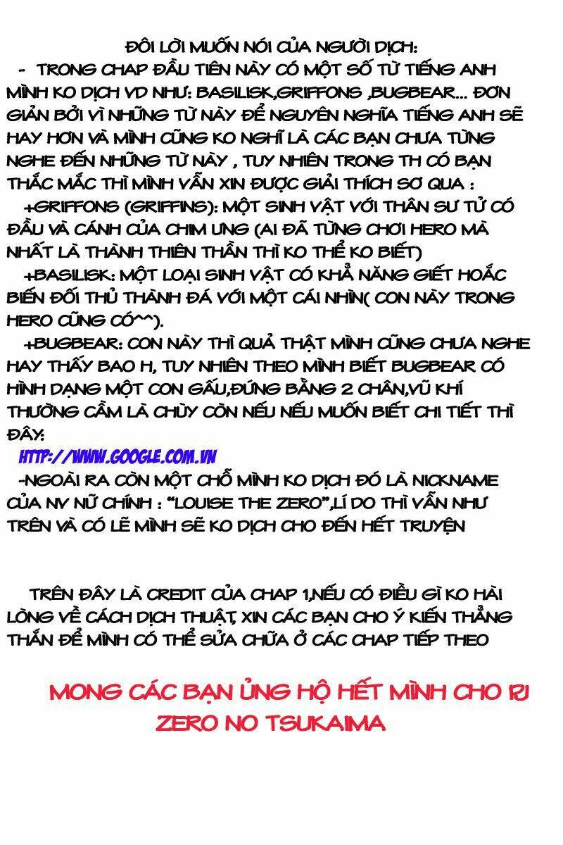 Zero No Tsukaima! - Chương 1